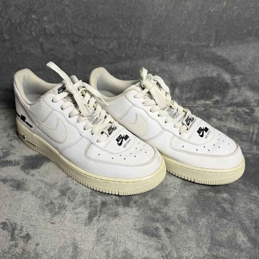 Nike Air Force 1 Mens SZ 10 Low 07 LV8 Utility White Black CJ1379-100